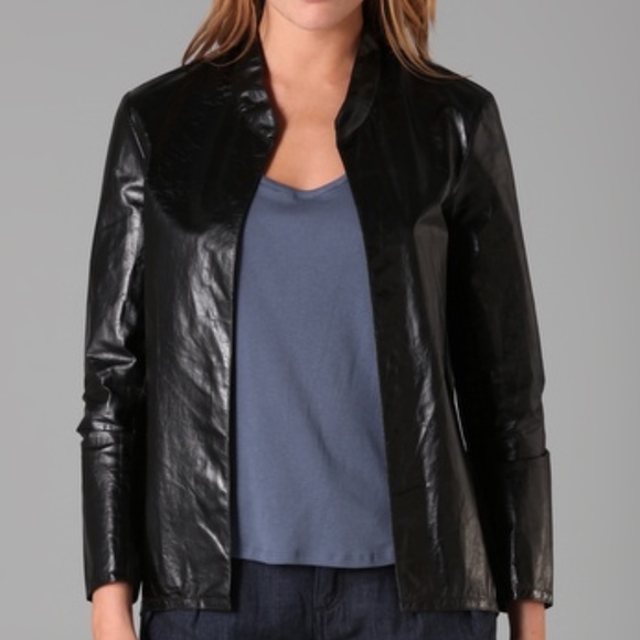 Theyskens' Theory Nabi Kangaroo Leather Jacket in Black Size Small S - Picture 6 of 7